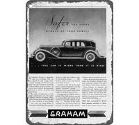 METAL SIGN - 1933 Graham Vintage Ad 01 - Old Retro Rusty Look home decor