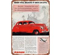 METAL SIGN - 1938 Graham Vintage Ad 04 - Old Retro Rusty Look home decor