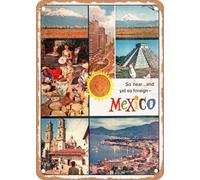 METAL SIGN - 1962 So Near and Yet So Foreign Mexico Vintage Ad home decor