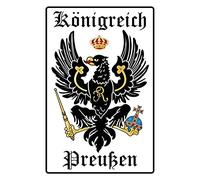 Metal Sign 20 x 30 cm Coat of Arms Flag Kingdom Prussian Tin Sign