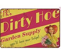 Metal Sign 8"X12" Tin Decor for Wall The Dirty Hoe Garden Supply You'll Love Our Tulips Pin Up Girl Tin Sign Retro Poster for Women Cave Home Garden Wall Decor Plaque Tin Signs Metal Poster