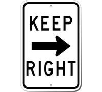 Metal Sign 8X12 Inches Keep Right Arrow Sign Reflective On Aluminum Funny Yard Decorative Signs Outdoors Home Metal Wall Sign Safety Sign