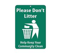 Metal Sign 8X12 Inches Yard Fence Garage Decorative Sign Please Don'T Litter Help Keep Your Community Clean Safety Sign Metal Pet Sign Gift