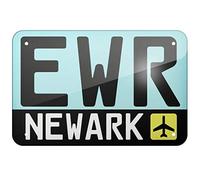 Metal Sign Airport code EWR/Newark country: United States metal tin sign 8x12 inches