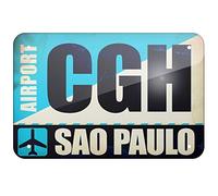 Metal Sign Airportcode Cgh Sao Paulo Metal Tin Sign 8X12 Inches