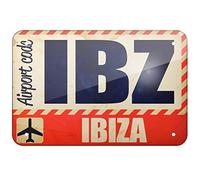 Metal Sign Airportcode IBZ Ibiza Metal Tin Sign 8x12 inches