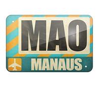 Metal Sign Airportcode Mao Manaus 7.8X11.8 Inch