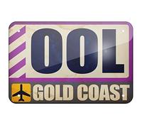 Metal Sign Airportcode Ool Gold Coast Metal Tin Sign 8X12 Inches