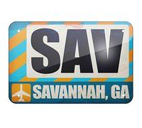 Metal Sign Airportcode Sav Savannah Ga Metal Tin Sign 8X12 Inches