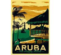 Metal Sign Aruba One Happy Island Vintage Tin Sign Home Bar Kitchen Restaurant Wall Deocr Plaque Signs 6x8inch