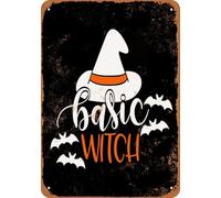 Metal Sign - Basic Witch (BLACK) - Vintage Look home decor