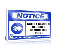 Metal Sign Bathroom Wall Decor Funny Welcome To The Bathroom Rust-proof Metal - Decor Inside Vintage & Notice Safety Glasses Required Beyond This Point/Western Room Decor For Men