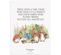 Metal Sign - Beatrix Potter's Peter Rabbit ('Once Upon a time there were four little rabbits', 30 x 40 cm)