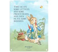 Metal Sign - Beatrix Potter's Peter Rabbit (Peter Rabbit - First he ate some lettuces, 20 x30 cm)