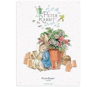 Metal Sign - Beatrix Potter's Peter Rabbit (Peter Rabbit Sleeping by Flower Pots, 30 x 40 cm)