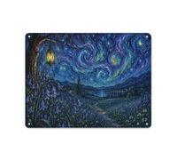 Metal Sign Bluebells And Aurora Painting 30x40cm Wall Decor | Refresh the kitchen with printed metal signs for a simple room refresh.