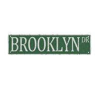 Metal Sign Brooklyn Dr Vintage Signs Retro Tin Plaque Aluminum Street For Bedroom Kitchen Garden Wall Pub Club Coffee Hanging Decor 4X16 Inches