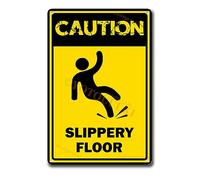Metal Sign Caution Slippery Floor Signs Warning Traffic Road Street Caution Sign Safety Sign Indoor Or Outdoor Signs For Home Office Work Aluminum-8x12inch