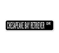 Metal Sign Chesapeake Bay Retriever DR Vintage Signs Retro Tin Signs Art Plaque Aluminum Sign for Home Kitchen Garden Wall Pub Club Coffee Funny Decor 4x16 Inches