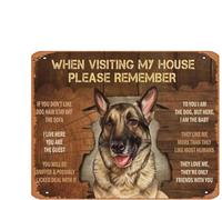 Metal Sign Decor German Sherpherd Dog When Visiting My House Please Remember Tin Sign Decoration Ideas Funny Home Bathroom Signs Tin Poster Patio Bar Man Cave 8x6 Inches