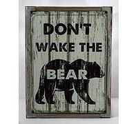 Metal Sign Dont Wake The Bear Metal Signs Vintage Funny Cabin Home Wall Art Tin Sign Poster 20x30cm Vintage Tin Sign 8x12 Inches