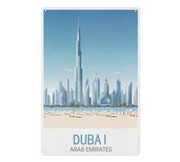 Metal Sign，Dubai Arab Emirates，Funny Tin Sign Retro Metal Sign for Home Farm Toilet Restroom Washroom Wall Decor Gift(15x30cm）6x12 inch-X100