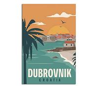 Metal Sign Dubrovnik Croatia Retro Decor Art Sign Home Kitchen Bar Cafe Club Cave Wall Decor Vintage Travel Tin Sign 30x40CM