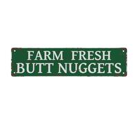 Metal Sign Farm Fresh Butt Nuggets Retro Metal Tin Signs 16X4 Inch For Shop Yard Man Cave Garage Outdoor Funny Wall Decor Decorative Poster Plate