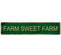 Metal Sign Farm Sweet Farm Vintage Signs Retro Tin Signs Aluminum Sign for Kitchen Home Garden Wall Bar Cafe Decor 4x16 Inches
