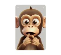 Metal Sign for Outdoor, Personalized Tin The Silent Monkey Signs for Wedding, Custom Wall Art Plaques for Home, Multifunctional Wall Decor Posters for Business, 7.9x11.8Inch
