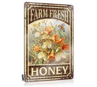 Metal Sign Fun Bathroom Wall Decor Whimsical Fairy Cottagecore Rust-proof - Silly Funny Rustic Vintage & Farm Fresh Bee Honey/Little Man Cave Play\