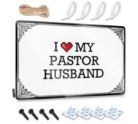 Metal Sign Funny I Love My Pastor Husband Tin Sign Boys Bedroom Accessories Bar Rules Tin Metal Sign(20X30CM)