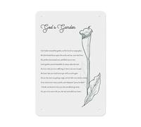 Metal Sign God'S Garden Poem Funeral Condolence Quotes Poetry Tin Sign Funny Plaque Poster Nostalgic Art Mural For Bar Restaurant Office 20X30CM