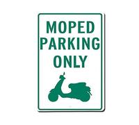 Metal Sign Great Aluminum Tin Moped Parking Only Novelty Funny Signs 8"x12"