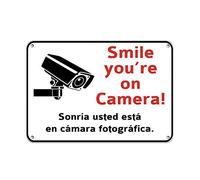 Metal Sign Great Aluminum Tin Smile You're On Camera Style 1 Security 8"x12"