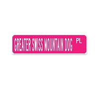 Metal Sign Greater Swiss Mountain Dog PL Vintage Signs Retro Tin Signs Art Plaque Aluminum Sign for Bedroom Kitchen Garden Wall Pub Club Coffee Funny Decor 4x16 Inches