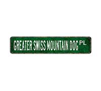 Metal Sign Greater Swiss Mountain Dog Vintage Signs Retro Tin Signs Aluminum Sign for Kitchen Home Garden Wall Bar Cafe Decor 4x16 Inches
