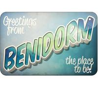 Metal Sign Greetings from Benidorm metal tin sign 8x12 inches