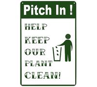 Metal Sign Help Keep Our Plant Clean Warning Sign Warning Sign Retro Aluminum Tin Signs For Home Garden Street Outdoor Metal Sign Plaque Poster 8X12 Inch