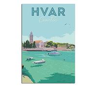 Metal Sign Hvar Croatia Vintage Decor Art Sign Home Kitchen Bar Cafe Club Cave Wall Decor Retro Travel Tin Sign 15x30CM