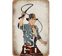 Metal Sign - Indiana Jones Tin Poster 12 X 8 Inches
