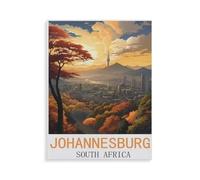 Metal Sign，Johannesburg South Africa Vintage Travel Posters，Vintage Tin Sign Home Kitchen Bar Cafe Club Cave Wall Decor(15x30cm）6x12 inch-AF71
