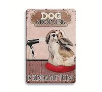 Metal Sign -Make Dogs Pretty Posters, Dog Groomer Gift, Grooming Salon Poster, Pet Salon Decor, Vintage Decor Wall Art Metal Tin Sign 8x12 Inch