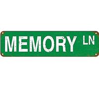 Metal Sign Memory Lane Vintage Signs Retro Tin Signs Aluminum Sign for Kitchen Home Garden Wall Bar Cafe Decor 4x16 Inches