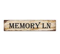 Metal Sign Memory Lane Vintage Signs Retro Tin Signs Aluminum Sign for Kitchen Home Garden Wall Bar Cafe Decor 4x16 Inches