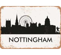 Metal Sign - Nottingham Skyline - Vintage Look home decor