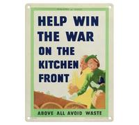 Metal Sign - Official Imperial War Museum (Help Win The War On The Kitchen Front, 15 x 20 cm)