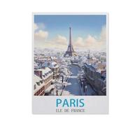 Metal Sign，Paris Ile de France，Vintage Tin Sign Home Kitchen Bar Cafe Club Cave Wall Decor(15x30cm）6x12 inch-BS15