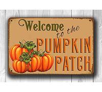 Metal Sign Pumpkin Patch Logo Pumpkin Patch Logo Retro Style Metal Tin Sign/Metal Plaque Art Tin Sign 8x12inch