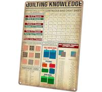Metal Sign Quilting Knowledge Sewing How To Bind A Quilt Retro Metal Tin Sign Art Posteration For Garage Room Living 20X30Cm